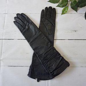 Mossimo Long Black Leather Gloves